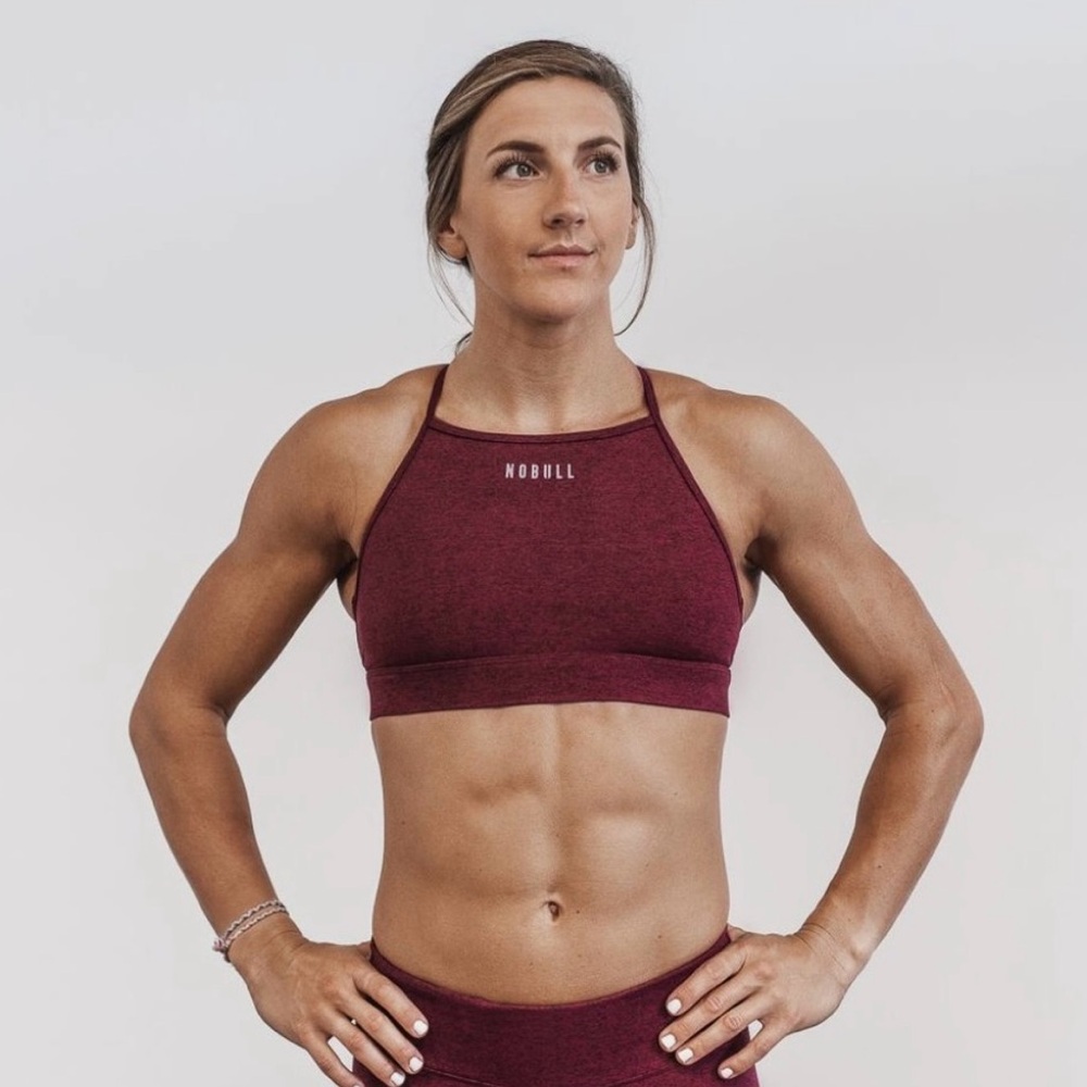 NOBULL Women's Burgundy Sports Bra